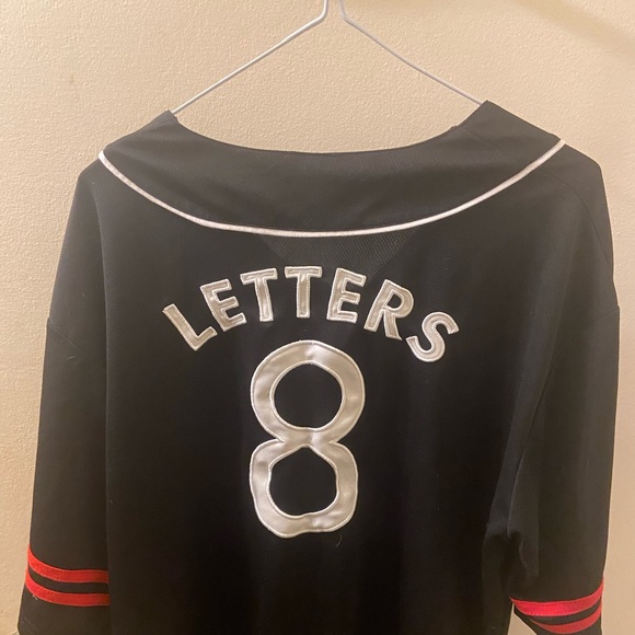 oversized why dont we 8 letters baseball tee, never worn. new and discounted!! - Picture 2 of 2